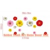 1 set of 4 Colors Daisy Flowers Wall Decal